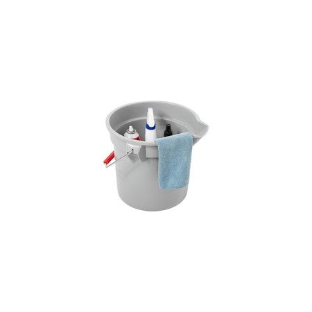 Rubbermaid Commercial Brute 14-quart Round Bucket - 3.50 gal - Heavy Duty, Rust Resistant, Bend Resistant, Graduated, 261400GY