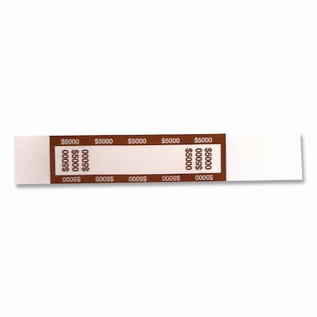Controltek Currency Straps, $5,000, Self-Adhesive, 1000PK 560022