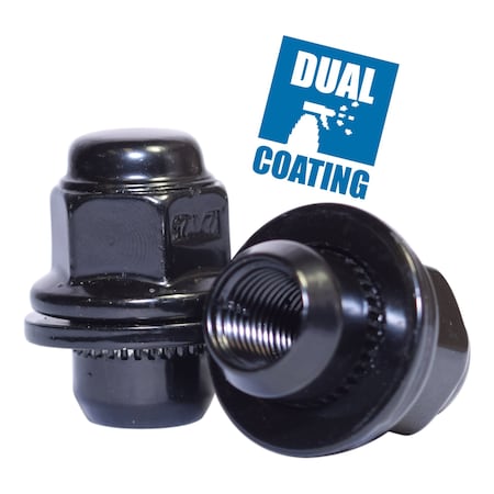 Coyote Wheel Accessories LUG NUTS, Steel, 1.47 in, Black 581144BLK