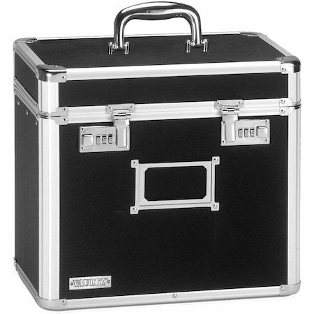Ideastream Storage Case, 13 1/2" W, 10.5" D, 13.5" H, Combination Lock Closure, Black VZ01165