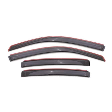 Ventshade Rainguards, Aerodynamic Design, In-Channel, Smoke, Acrylic, Set Of 4 194065
