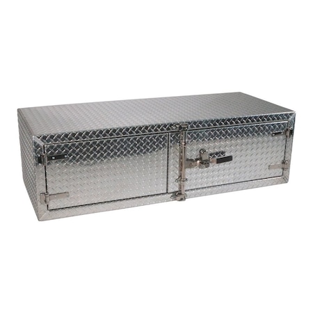 Mytee Products 18 inx24 inx60 in Aluminum Trailer Underbody Tool Box with Barndoor Style Double Doors TBAL182460-PLDP