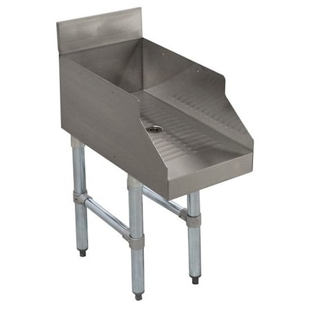 Advance Tabco Stainless Underbar Recessed Drainboard SL-GS-12