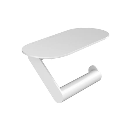 Hansgrohe WallStoris Toilet Paper Holder with Shelf in Matte White 27928700