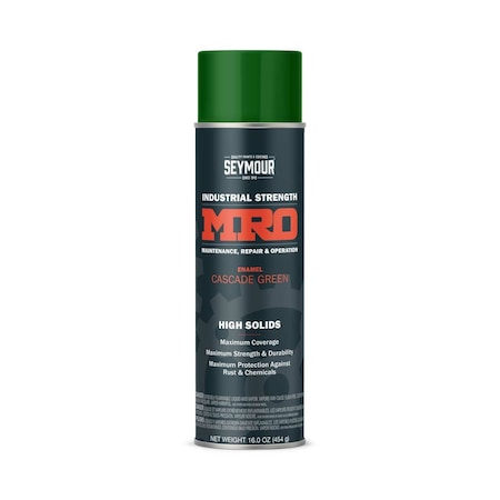 Seymour Midwest MRO Industrial High-Solids Spray Paint, Cascade Green, 16 oz 6201448-1