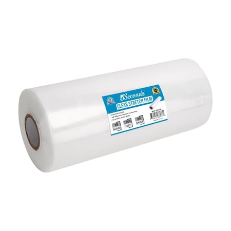 5Seconds Brand 18 in W x 1,500 Ft L, Clear, Stretch Wrap Rolls 333129