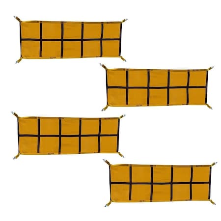 Mytee Products 2in x 98.5in Pallet Rack Safety Nets for 8 ft Pallet Racking Bays 800 lbs WLL, 4PK PLTNET-325985x4
