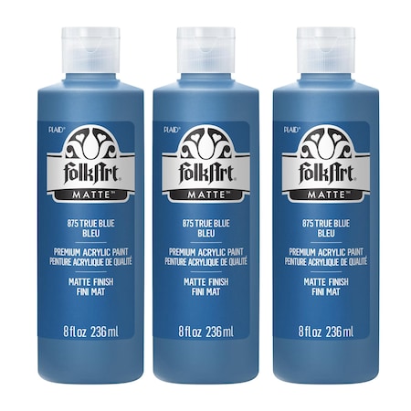 Folkart Acrylic Paint, Matte, Acrylic Base, True Blue 875