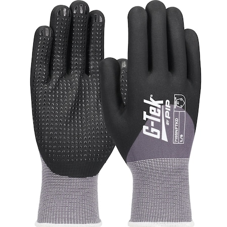 Pip Seamless Knit Nylon/Spandex Glove w/Nitrile Coated Foam Grip on Palm, Fingers & Knuckles, Micro, 12PK 715SNFTKD/S