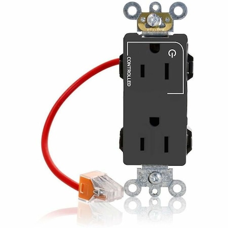 Leviton Straight Blade Receptacle, 5-15R, 15 A, 125V AC, Flush Mount, Self-Grounded M1626-1CE