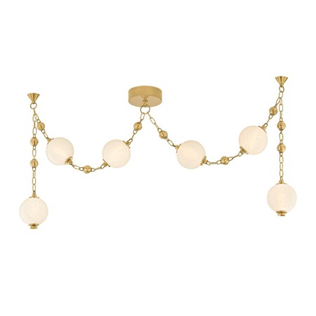 Corbett Lighting Corda 6 Light Linear in Vintage Brass Finish 557-06-VB
