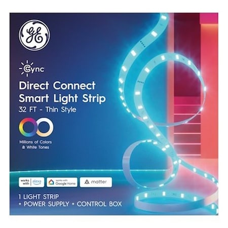 Ge Smart Color Changing Light Strip, 120 V, 10 W, LED Lamp, 250 Lumens, 4000 K Color Temp 93131731