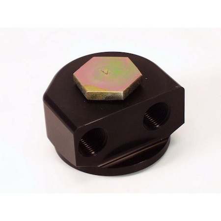 Water World 22-595 90 deg Billet Remote Oil Filter Adapter for D, Mopar WA1393528