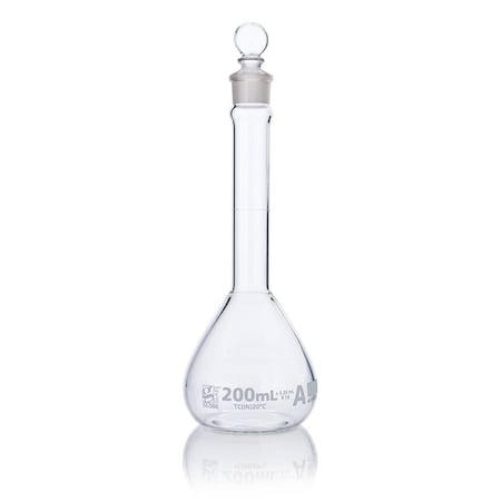 Globe Scientific Volumetric Flask, Colorless, 200 mm H, PK6 8230200
