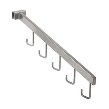 Luggage Loader 5 Hook Rectangle Waterfall Horizontal Mount, Satin Nickel LU995018