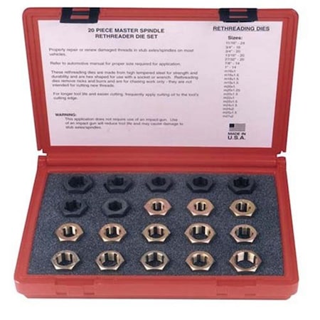 Kastar 2599 20 Piece Master Spindle Rethreading Dies KS2599