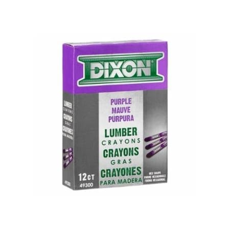 Dixon Ticonderoga Lumber Crayons, 1/2 in X 4 1/2 in, Purple, 12PK 464-49300