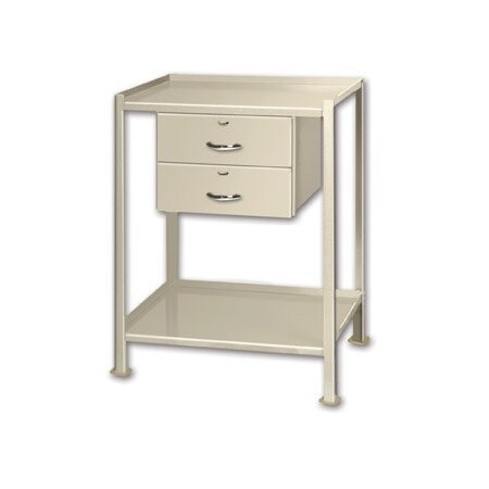 Pucel Utility Table with 2 Drawers, 24 in W x 36 in D x 31 in H, Gray TU-2436-2-2D-C5