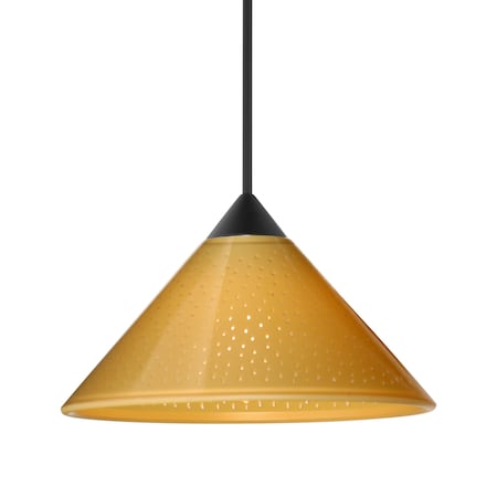 Besa Lighting Besa Kona Pendant, Mango Starpoint, Black Finish, 1x 5W LED 1XT-282490-LED-BK