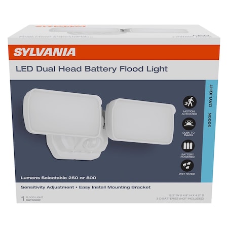 Ledvance/ Sylvania Motion-Sensing Battery Powered LED White Security Floodlight 66949