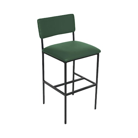 Bfm Seating Meghan Barstool, Grade 4 Upholstered Seat & Back - Steel Frame - Sand Black Finish JS33BM2179-2179SB