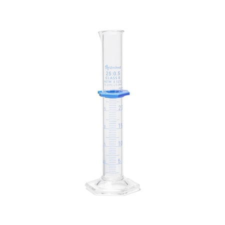 Zoro Select Graduated Cylinder, 25 mL, PK2 UNCYLNGB-25