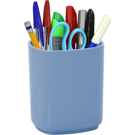 Acrimet Jumbo Pencil Holder Pen Cup Caddy Super Sized Desktop Organizer Solid Blue 934.AO