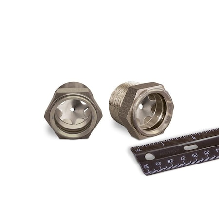 Oil-Rite 303 SS Gasketed Window Sights NPT Thread - 1in. NPT, 1 3/8in., Buna-N, SS B4763-15B