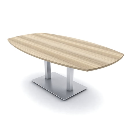 Skutchi Designs Arc Rectangle Meeting Room Table, 45 in W, 84 in L, Brown HAR-AREC-48X84-DOU-K525
