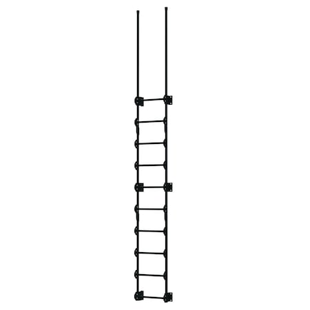 Vestil Steel Walk Through Dock Ladder 10 Step 300 Lb. Capacity Black DKL-10-BK