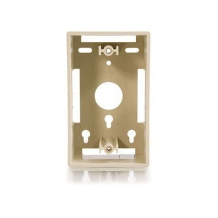 C2G SINGLE GANG WALL BOX IVORY 3838