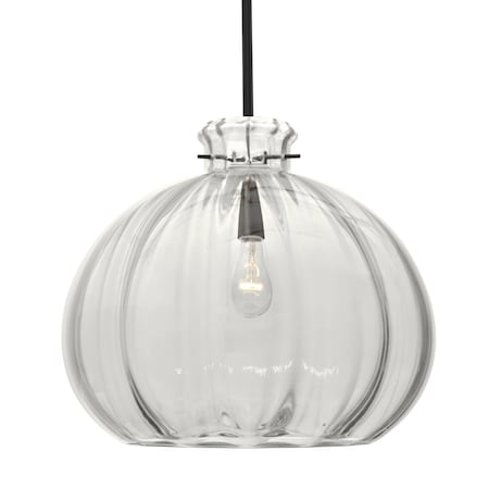 Besa Lighting Besa Pinta 12 Pendant, Clear, Black Finish, 1x 100W MAX E26 Base 1TT-464588-BK