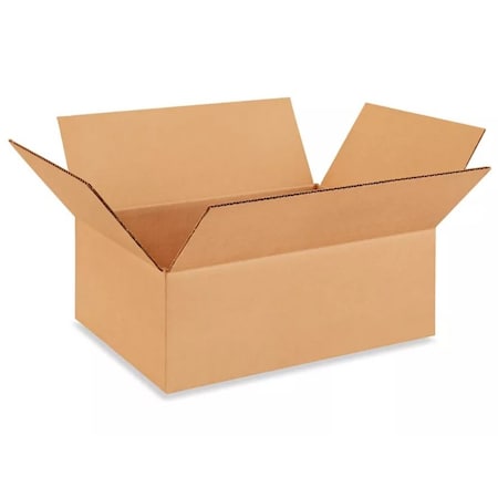 Bcp 16 in x 12 in x 6 in Shipping Box, Kraft, Corrugate, Single Wall, 16126