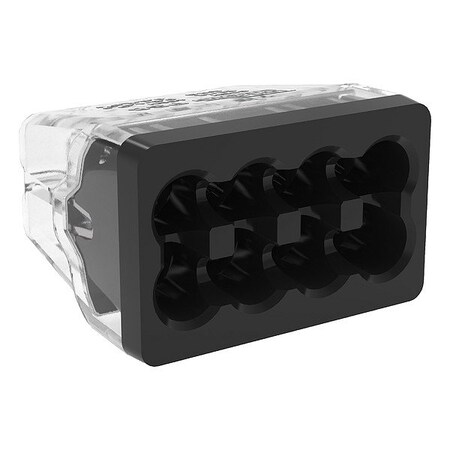 Ideal Push-InWireConnector, Blk, 20A, PC, 600V 30-1090J