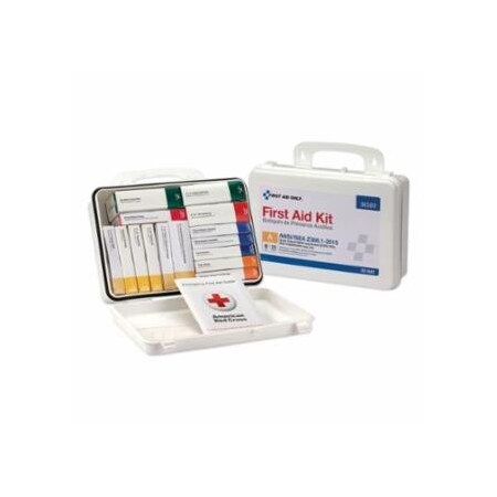 First Aid Only 25 Person 16 Unit ANSI A First Aid Kit, Plastic Case, Wall Mount, Carry Handle 579-90569