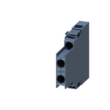 Siemens auxiliary switch, lateral, 2 NO, on the left: 43/44, 53/54, on the right: 3RH2911-1DA20
