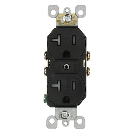 Leviton Residential Grade Tamper-Resistant Duplex Receptacle, 20 Amp, 125 Volt T5820-E