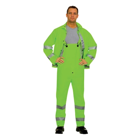 Riptide Rain Suit, 3 Piece, Color Lime HV353G4XL