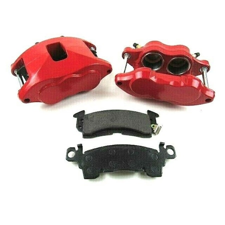 Absurdo Cast Aluminum GM Style Dual Piston Brake Caliper, Red AB2205029