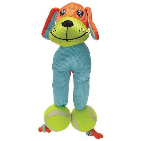 Chompers Chomper Dog Toy, Chew, Fetch, Tug Toy, Tennis Tot, Ballistic Nylon, Assorted WB1101M-9