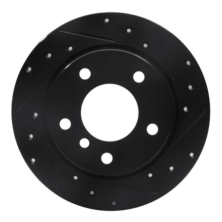 Dynamic Friction Co DFC Brake Rotor - Drilled and Slotted - Black 633-31028R