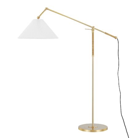 Hudson Valley Lighting Mark D. Sikes X Dorset 1 Light Floor Lamp 45.5 In. Aged Brass MDSL512-AGB