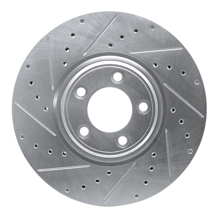 Dynamic Friction Co DFC Brake Rotor - Drilled and Slotted - Silver 631-20030L