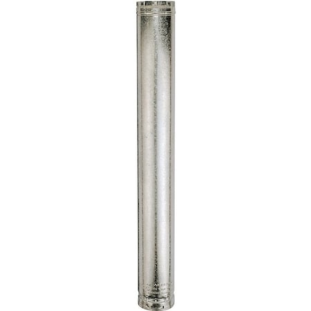 Ameri-Vent 5E3 Type B Gas Vent Pipe, 5 in OD, 3 ft L, AluminumGalvanized Steel 5000