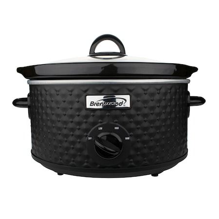 Brentwood Industries 3.5 Quart Diamond Pattern Slow Cooker in Black SC-136BK