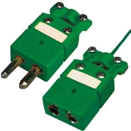 Omega Standard Thermocouple Connector, Standard, 2 Pins, Female, K Type, -29 degC to 180 degC (-20 degF t OSTW-CC-K-F-50