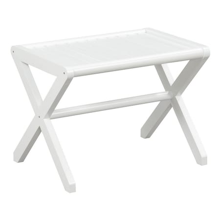 Homeroots 17" White Backless Bar Chair 380055