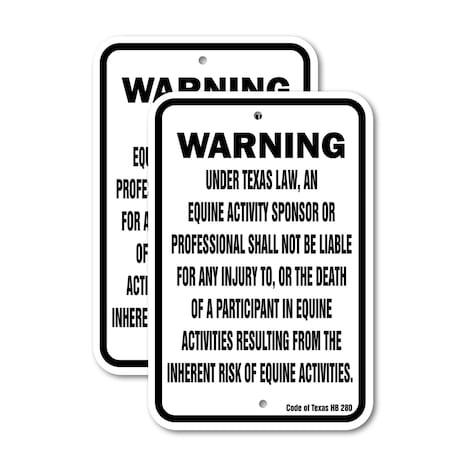 Signmission Texas Equine, 18'' X 24'' 2 Signs, Heavy Gauge Aluminum, 2PK A-1824-2PACK-2958