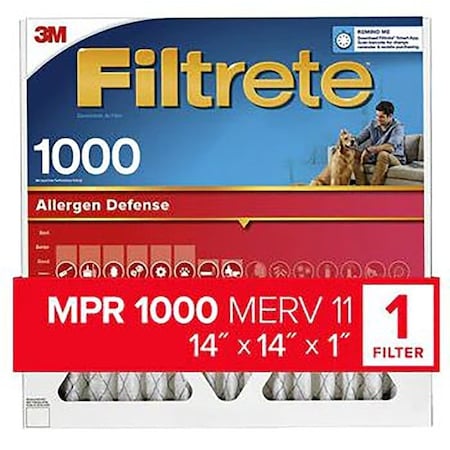 Filtrete 14x14x1 Pleated Air Filter, Polypropylene, MERV 11 AL11-4