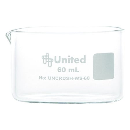 United Scientific Supplies Inc Crystallizing Dish, Colorless, 35 mm H, PK6 UNCRDSH-WS-60
